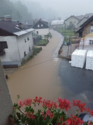 Nevihte povzročile poplave in podrta drevesa po Sloveniji